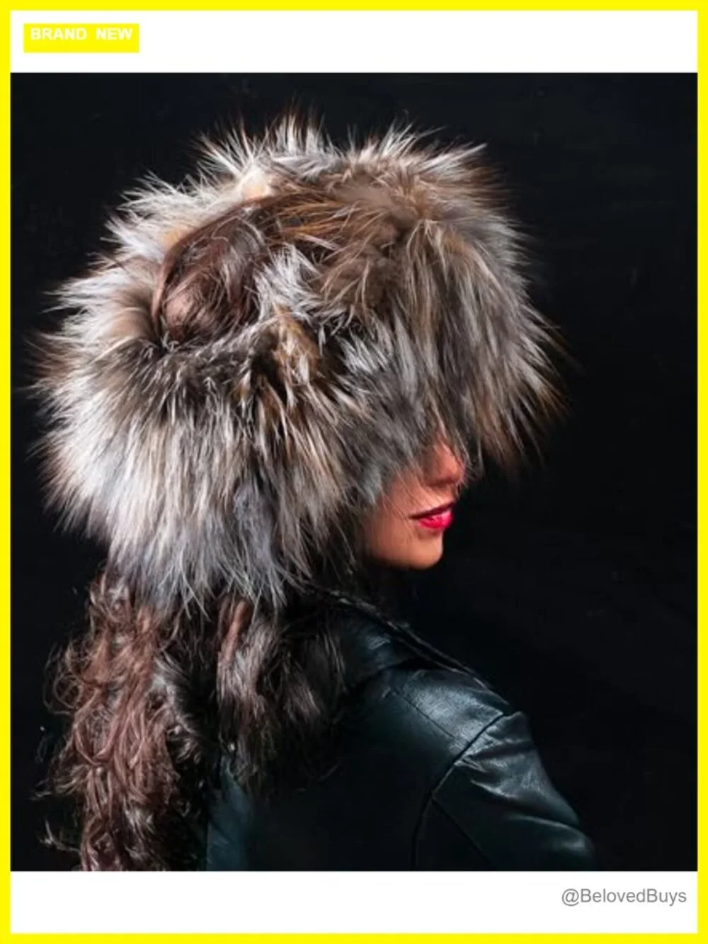 Real Fur Neck Warmer Scarf Infinity Scarf Ear Muffs 3-in-1 Winter Headband